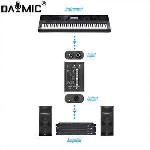 DAYMIC 1/2 каналы DI box аудио пассивная прямая коробка прямая аудиосистема низкий уровень шума для использования музыкальных инструментов - Product Image 6