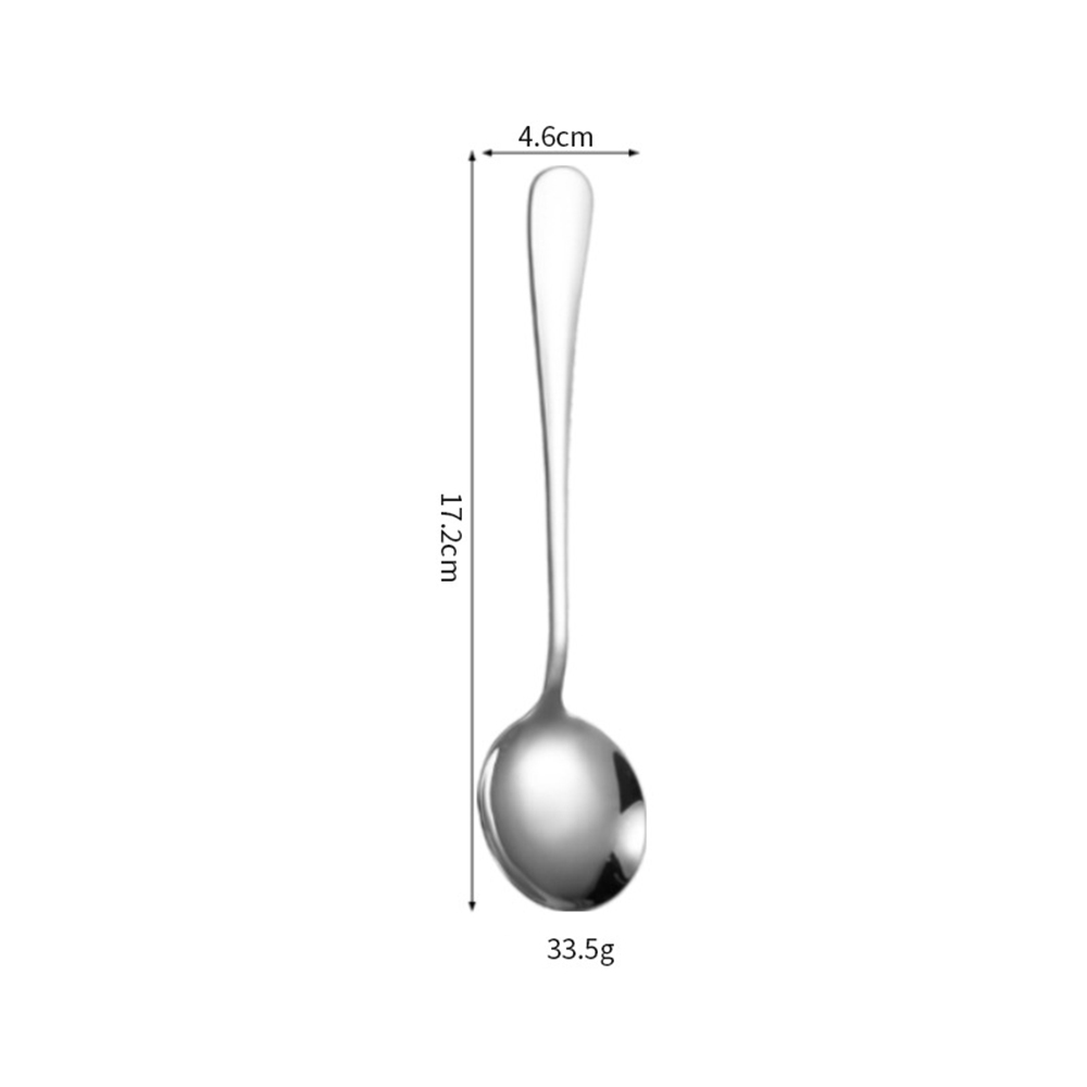 Silver- Salad spoon- Round head
