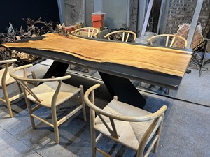 Tự Nhiên Saman Gỗ Rắn Với Trong Suốt Nhựa Epoxy Bảng Top Với Ghế Ăn Từ Việt Nam Với Nhà Máy Giá Rất Rẻ - Product Image 5