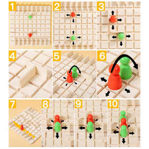 Wooden Chess-like Strategy Game - Castle <strong>Siege</strong> &amp; Defense Fun Family Board Game for Kids 3+ with Learning Intelligence Skills - Product Image 4
