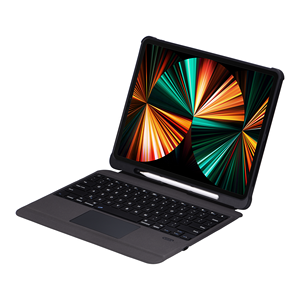 Funda de tableta para iPad Pro 12,9 2021, teclado inalámbrico BT, imán extraíble con función de ratón táctil con ranura para bolígrafo - Product Image 3