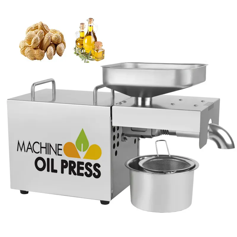 Mini máquina de imprensa de óleo para uso caseiro, extrator de óleo de girassol/de sementes de vegetais
