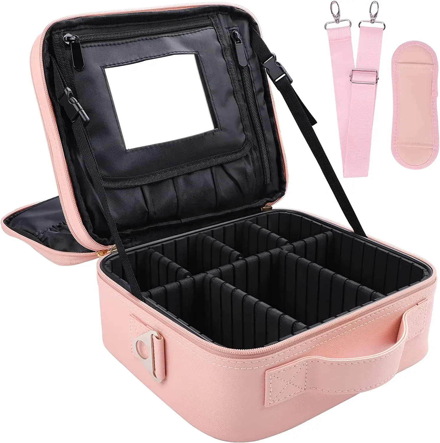 Novatie Reizen Wassen Toilettas Met Rits Pvc Make-Up Organizer Cosmetische Tassen