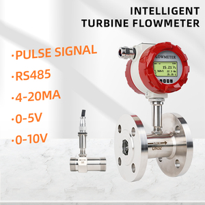Medidor de flujo de turbina digital con conexión de brida DN125, salida de pulso, medidores de flujo de medición de volumen de leche de acero inoxidable, soporte OEM - Product Image 2
