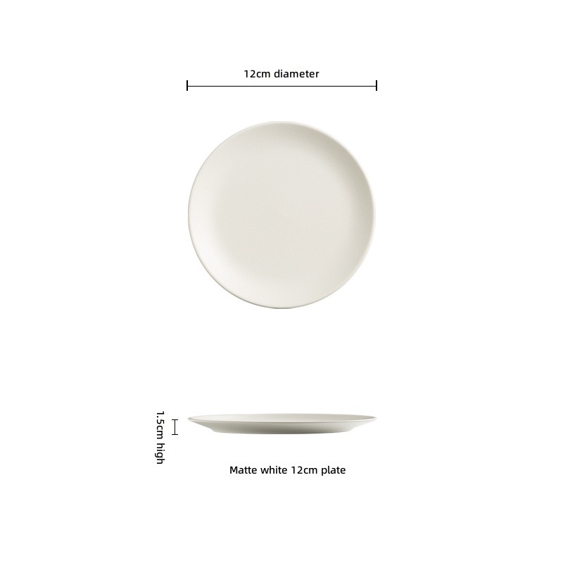 Plato pequeño blanco mate de 12 cm