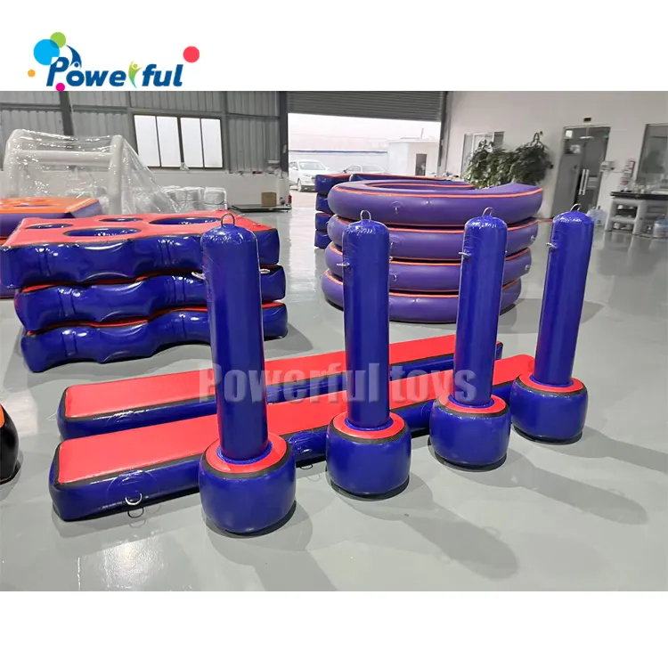 Ninja park inflatable obstacle course block trampoline park ninja warrior obstacles inflatable air bridge