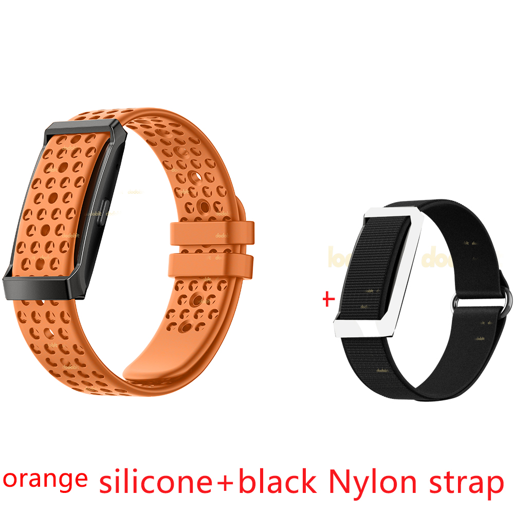 Silicone orange + nylon noir