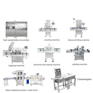 Directo de fábrica Multicanal Caramelo electrónico Efervescente Conteo embotellado Llenado Botella Tapado y etiquetado Línea de producción - Product Image 1