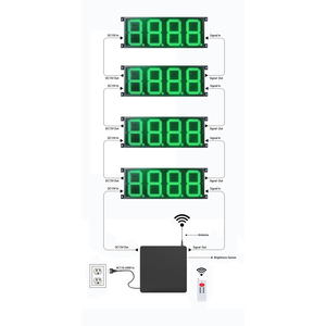 24-дюймовый PCB RS232/485 7-сегментный светодиодный дисплей контроллер с SDK АЗС светодиодный ценовой знак экран - Product Image 2