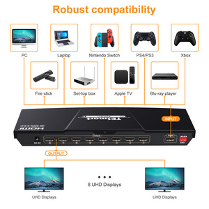 TESmart 1x8 HDMI Divisor 4K60Hz Soporte 7 modos EDID HDCP 2,2 CEC1 In 8 Out Video Splitter - Product Image 3