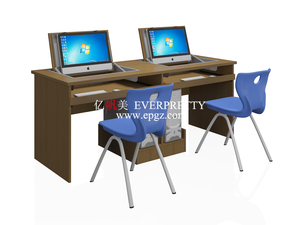 Popular <strong>Design</strong> <strong>Laboratory</strong> 4 Seat <strong>Computer</strong> Desk Wooden <strong>Table</strong> Seat Stand CPU Holder <strong>Table</strong> with Partitions - Product Image 4