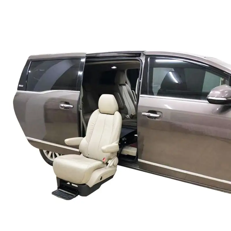 Silla móvil para coche, asiento giratorio con elevación de bienestar, plataforma giratoria, acoplamiento con sillas de ruedas, MPV