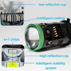 Doğrudan satış YB22 H4 K8 Mini LED projektör Lens çift ışık 110W 6500LM far projektör ışık ampul - Product Image 6