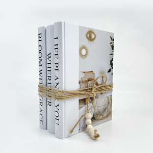 หนังสือตกแต่งกองหนังสือหน้าเปล่ากับพืชปลอม - Product Image 3