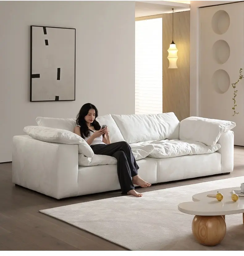 Stoffen Combinatie Sofa Modernos Luxe Nieuwe Bank Te Koop Meubels Elegante Woonkamer Sofa Set