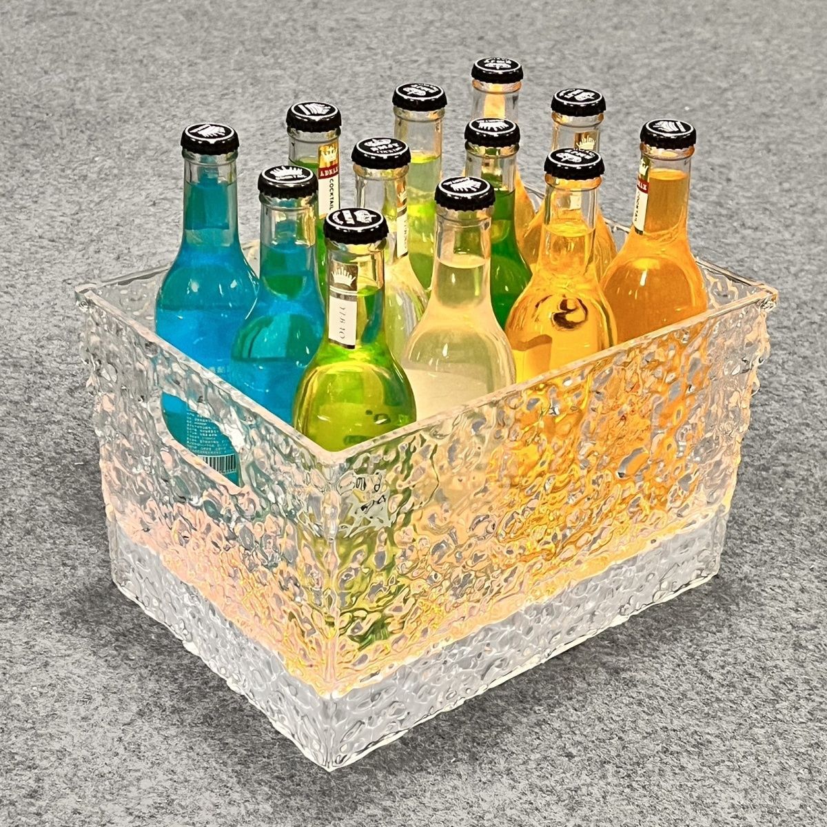 12 Bottles - Ice Texture (Yellow Light)