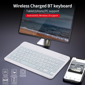 Teclado BT inalámbrico de 10 pulgadas Universal recargable colorido para teléfono móvil/tableta Compatibilidad de tres sistemas - Product Image 5