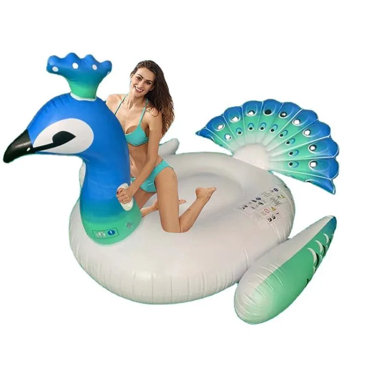 مسلية قابلة للنفخ ركوب على طاووس السباحة في الصيف شاطئ السباحة سباحة في الماء اللعب ألعاب الصالة رف