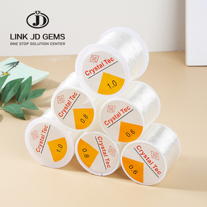 JD Large Rolls Version 0.5mm 0<strong>.6mm</strong> 0.8mm 1mm Strong Stretch Crystal <strong>Elastic</strong> Beaded <strong>String</strong> Bracelet Jewelry Material Bead <strong>String</strong> - Product Image 1