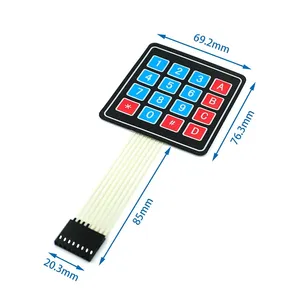 1*4 3*4 4*4 4*5マトリックスアレイ/マトリックスキーボード16キーメンブレンスイッチキーパッドforarduino 1x4 3x4 4x4 4x5カスタマイズ中国 - Product Image 3