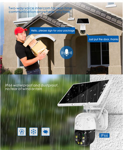 Cámara tipo bala Domo Solar inalámbrica de 3.0MP, resolución de 1080p, IP66, resistente al agua, aplicación V380Pro, Compatible, Sensor PTZ Ccd, WiFi 4G Solar - Product Image 3