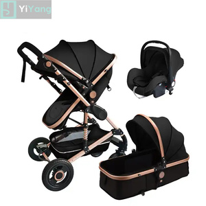 Güvenli beşik ile 3 In 1 bebek arabası 4 In 1 katlanır bebek arabası çocuklar için araba seyahat sistemi araba koltuğu ve baz binmek