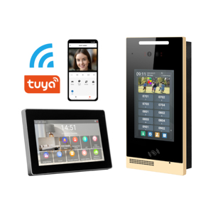 Sistema de teléfono de la puerta de la red IP de la certificación del CE RoHS FCC del OEM 8 PULGADAS de intercomunicador video de la alarma para el apartamento multi - Product Image 2