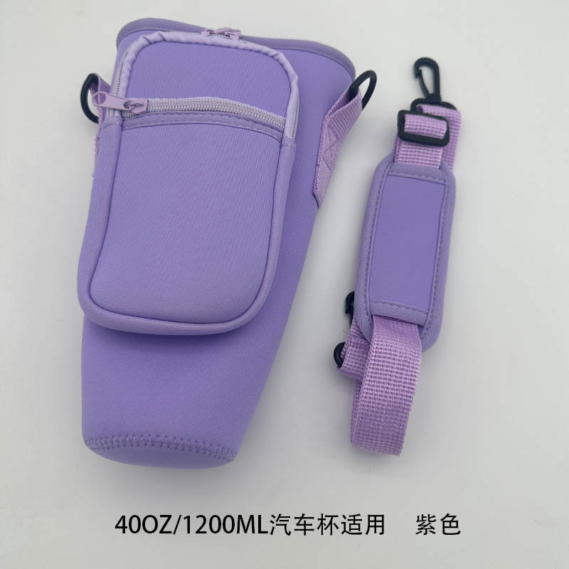 40OZ viola lavanda con borsa