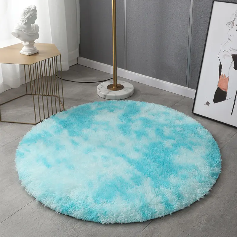 Grande Shag Área Tapetes Tie-Dye Pelúcia Fuzzy Ultra Macio Fofo Peludo Tapetes para Quarto Anti-Skid Indoor Carpet Nursery