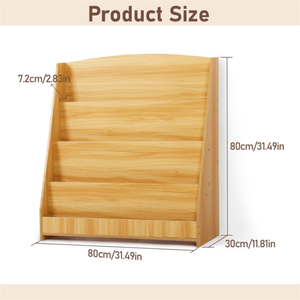 Trẻ Em Lưu Trữ Cuốn Sách Giá Tùy Chỉnh 4 Tier Tự Nhiên Bằng Gỗ Toddler Giá Sách Cho Lớp Học - Product Image 2