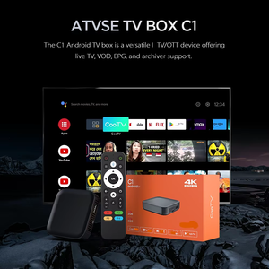 Hot Selling C1 <strong>IPTV</strong> <strong>STB</strong> Box RAM2GB+ROM8GB Wifi 6 OTA Android 10 Quad Core Smart Set Top TV Box with Voice Remote