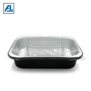 2200ML/75OZ Custom Disposable Aluminum Foil <strong>Container</strong> <strong>With</strong> <strong>Lids</strong> 2000ml <strong>Rectangular</strong> High Temperature Oven Baking Tray - Product Image 3