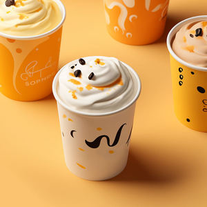 5オンス12オンスカスタマイズロゴ白ホットドリンクペーパーカップ低Moq使用と使い捨て可能な二重壁クラフトペーパーカップコーヒー用
