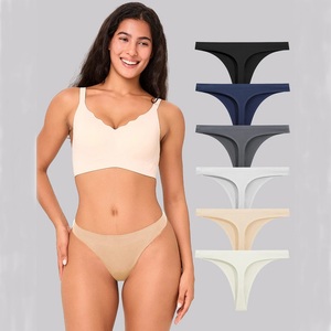 Bán buôn phụ nữ của đồ lót thấp tầng SEXY t-trở lại quần lót liền mạch g chuỗi cô gái quần lót của phụ nữ thong - Product Image 2