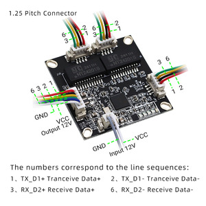 Módulo de conmutador Ethernet rápido Mini compacto de 4 puertos 10/100Mbps | Diseño de divisor y entrada de voltaje amplio de 5-15V - Product Image 5