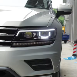 SJC ไฟหน้าปลั๊กแอนด์เพลย์2017 2021สำหรับ Volkswagen Tiguan ชุดประกอบรถยนต์ไฟหน้ารถยนต์สำหรับ VW ไฟหน้ารถยนต์แบบปลั๊กแอนด์เพลย์