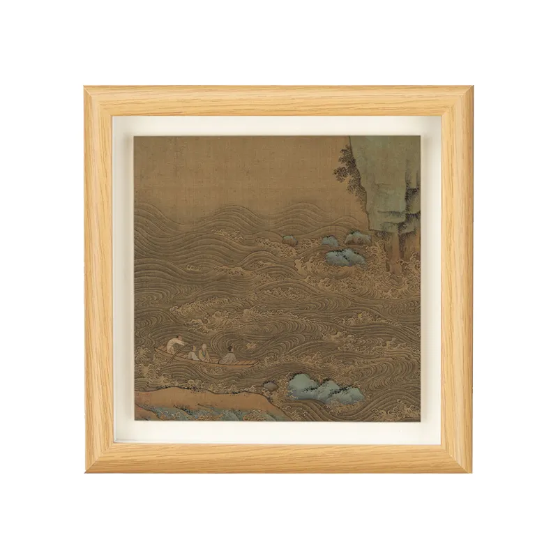 Chibi reproduction wooden framed paintings Chinese traditional landscape paintings home decor art prints for desk