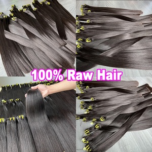 100% אדם לא מעובד אנושי טבעי גל קמבונדי גולמי הספק 12 א משי ישר & גלי הבתולה