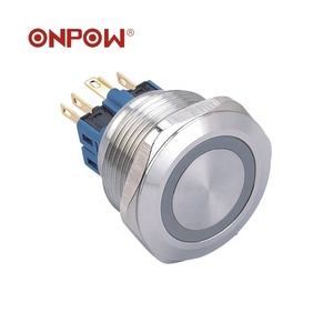 Uzun ömürlü push button ONPOW GQ25 25mm anti-vandal anahtarı anlık normalde açık aydınlatmalı SS basma düğmesi anahtarı - Product Image 2