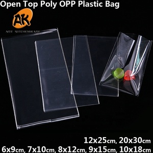 AK şeffaf düz açık üst şeker çantası OPP plastik selofan çanta lolipop paketleme çerez ambalaj düğün küçük hediye çantası