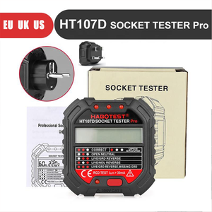 GFCI用の赤色光テスト結果インジケーターアウトレットテスターを備えたHT107Dデジタルソケットテスターレセプタクル検出器 - Product Image 6