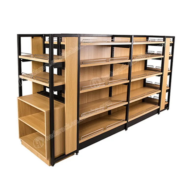 Op Maat Gemaakte Winkel Hout Display Plank Supermarkt Houten Plank Met Lade