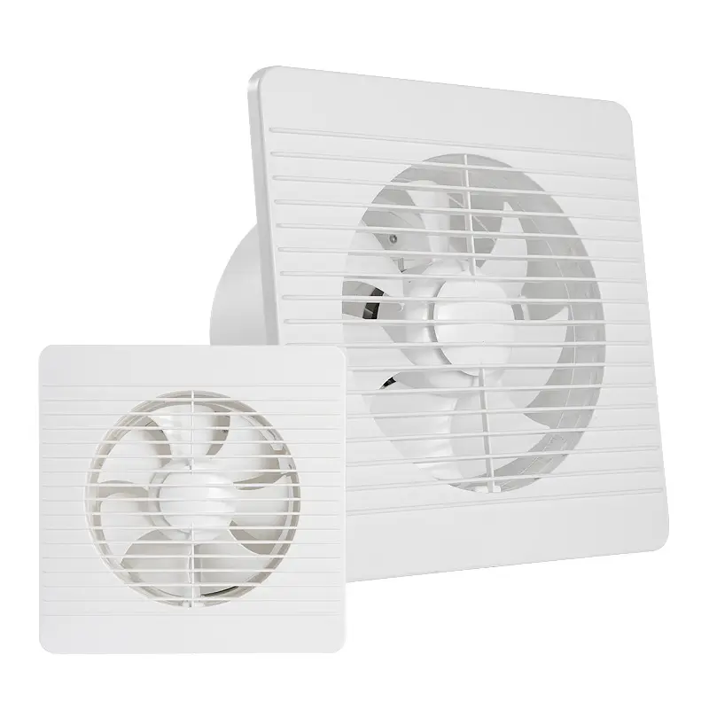 Fabricant Guangdong Accueil Salle de bains Toilette Cuisine Obturateur Fenêtre Montage en plastique Aspiration d'air Extracteur Ventilation Ventilateur d'extraction