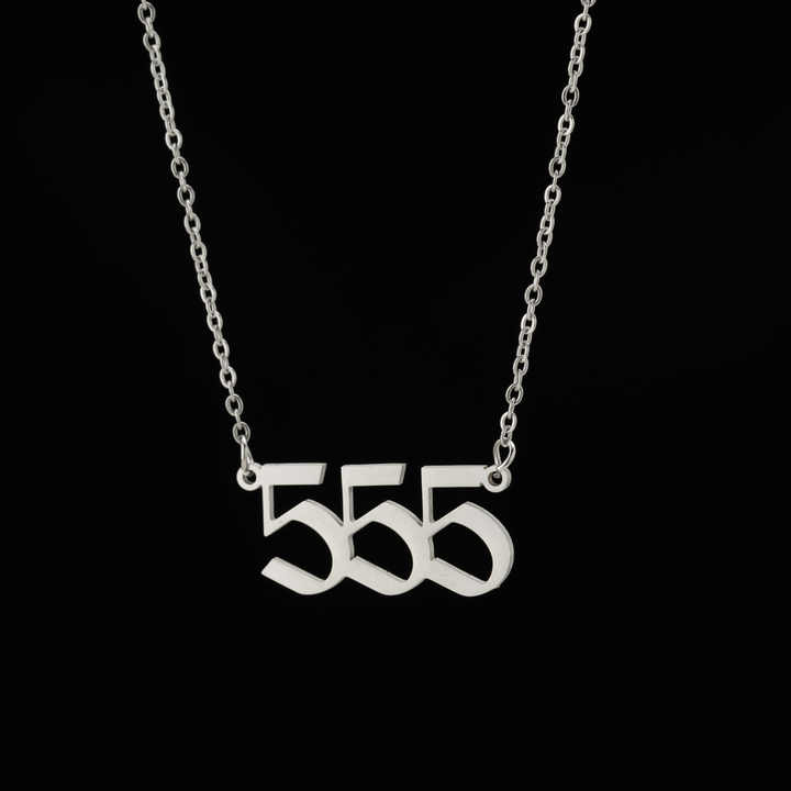 Waterproof Dainty Spiritual Stainless Steel Jewelry 111 222 333 444 555 666 777 888 999 Angel Number Necklace for Her Gift