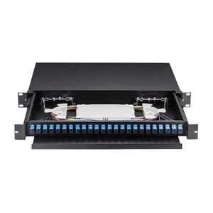 Cable óptico SC 1u 24Core Caja de terminales de fibra óptica deslizante Divisor de fibra óptica Caja de distribución Panel de conexión - Product Image 1