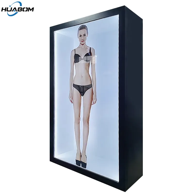 3D-Hologramm-Anzeige 86 Zoll transparente LCD-Vitrinen Box Schmuck Museum Ausstellung Video Holobox mit Kamera und Mikrofon
