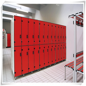 كرتماي كهربائي بابين من الفولاذ موظف في صالة الجولف الرياضية شقة مخصصة خزائن HPL لغرفة تغيير الملابس - Product Image 5