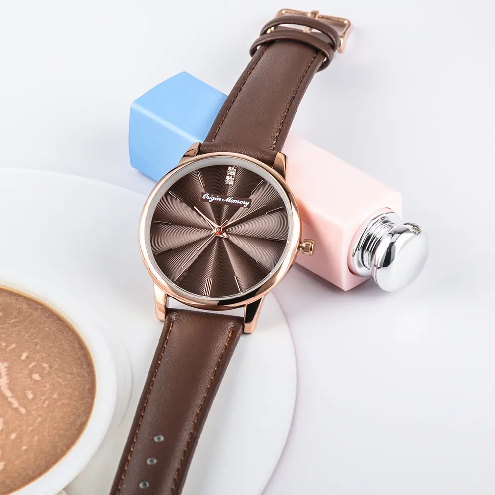 Relojes de lujo a la moda para mujer, pulsera de cuarzo de oro rosa, bajo pedido, compra en línea
