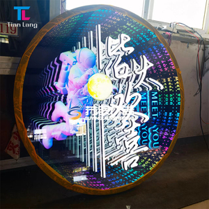 カスタムLED 3DインフィニティミラーネオンLEDサイン3DインフィニティミラーLEDダンスフロアインフィニティミラーサイン - Product Image 4