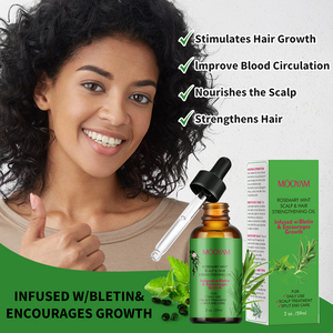 Penggunaan sehari-hari Rosemary Mint untuk kulit kepala & minyak penguat rambut meningkatkan sirkulasi darah memelihara kulit kepala 60ml minyak perawatan rambut MOOYAM - Product Image 4
